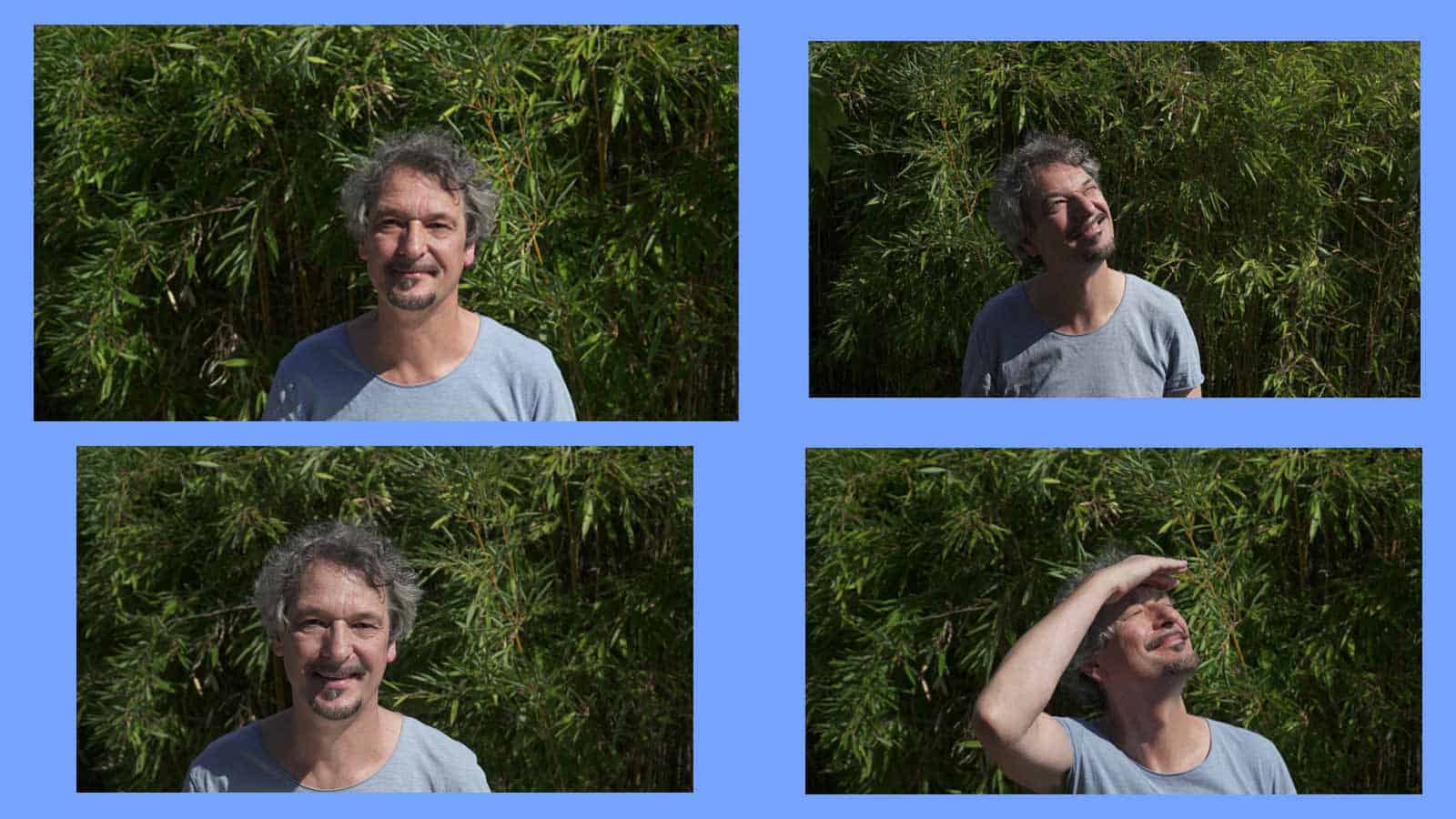 Viele Ulf Parczyks vor Bambus