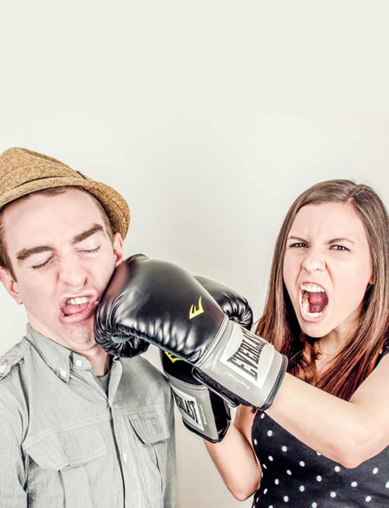 Boxing Couple Mobile Beziehungsprobleme karmische Beziehgunsprobleme
